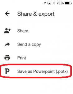Save as Powerpoint